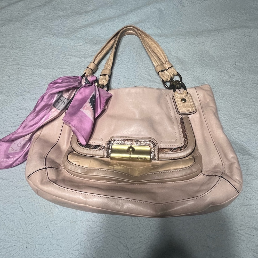 Coach Satchel with silk scarf